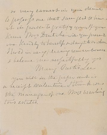 Lot #1 George Washington: Historic receipt signed by Washington with impeccable provenance from Mary Custis Lee - Image 3