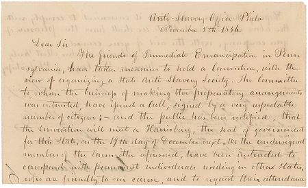 Lot #343 Texas: Benjamin Lundy Signed Letter - Image 1