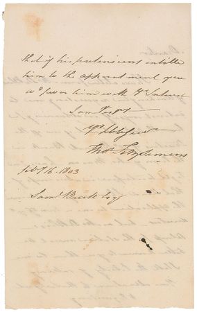 Lot #137 Thomas Fitzsimons Handwritten Letter Signed - Image 2
