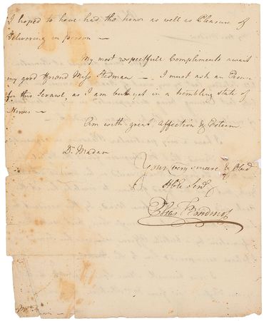 Lot #273 Elias Boudinot Signed Letter - Image 2