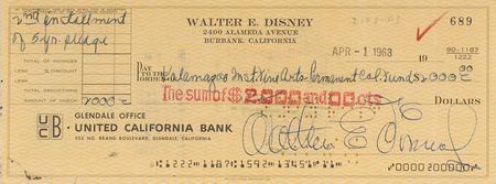Lot #566 Walt Disney: A generous pledge to the Kalamazoo Institute of Arts - Image 1