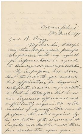 Lot #361 Jefferson Davis: Almost seven years after the end of the Civil War, Davis and Beauregard continue their feud - Image 1