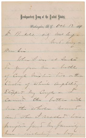 Lot #383 William T. Sherman Handwritten Letter Signed - Image 1