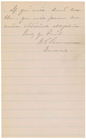 Lot #383 William T. Sherman Handwritten Letter Signed - Image 3