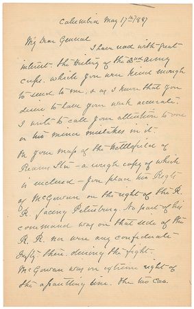 Lot #366 Wade Hampton: “Here we were sharply engaged for some hours before Hill made his attack” - Image 1