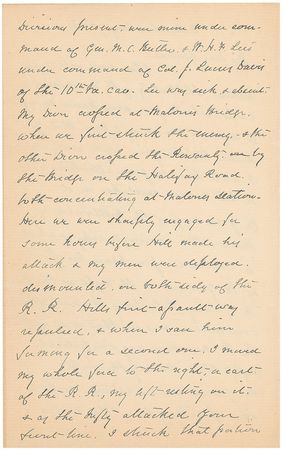 Lot #366 Wade Hampton: “Here we were sharply engaged for some hours before Hill made his attack” - Image 2