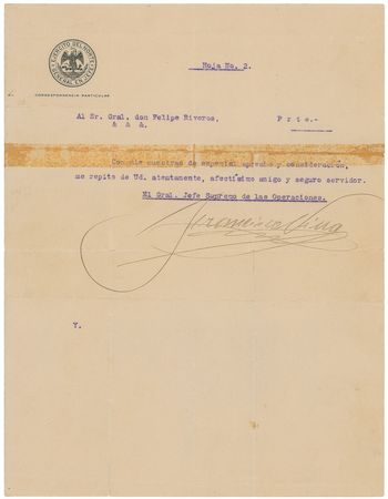Lot #162 Francisco ‘Pancho’ Villa: “As soon as I catch up to the killers of your brother, they will be punished with all severity,” Villa vows, “especially the one nicknamed ‘El Chiquirrin,’ who will be shot” - Image 2
