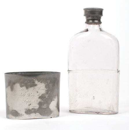 Lot #358 Civil War Whiskey Flask Flask - Image 1