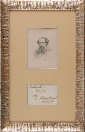 Lot #592. Charles Dickens Signature