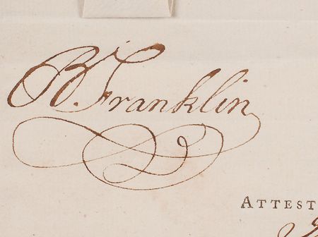 Lot #130 Benjamin Franklin: Boldly signed in 1786 as president of the Supreme Executive Council of Pennsylvania - Image 2