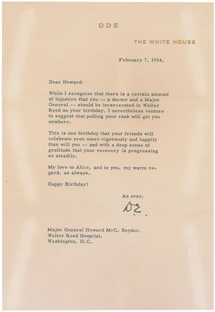 Lot #65 Dwight D. Eisenhower Typed Letter Signed - Image 1