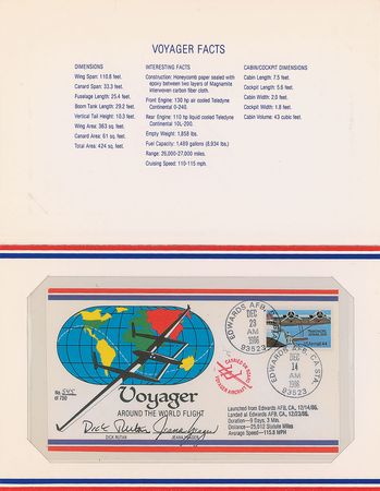 Lot #511 Voyager: Rutan and Yeager Flown Cover - Image 2