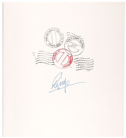 Lot #732 Beatles: Ringo Starr: Fabulous twice-signed deluxe edition of Postcards from the Boys - Image 1