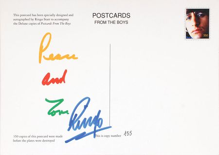 Lot #732 Beatles: Ringo Starr: Fabulous twice-signed deluxe edition of Postcards from the Boys - Image 2