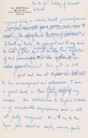 Lot #723 William Walton Handwritten Letter Signed - Image 2