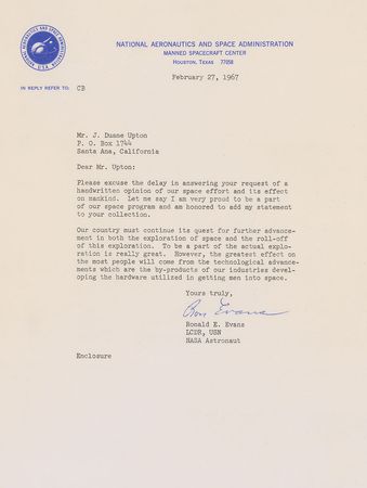 Lot #462 Astronauts Typed Letters Signed - Image 4
