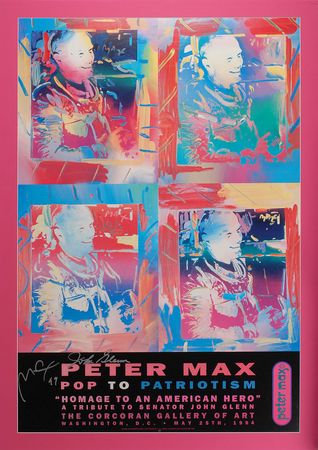 Lot #535 Peter Max and John Glenn Poster - Image 1