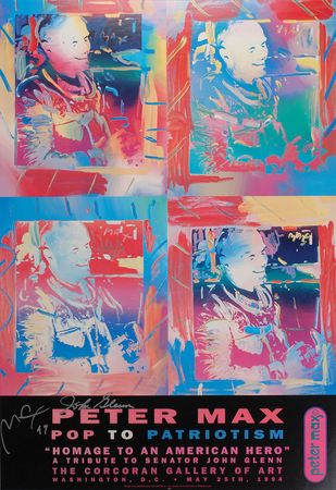 Lot #535 Peter Max and John Glenn Poster - Image 2