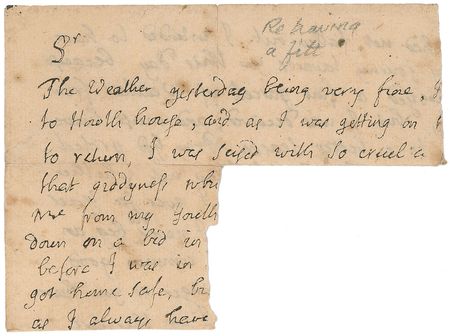 Lot #629 Jonathan Swift: “Seized with so cruel” an ailment, the important Anglo-Irish writer on his debilitating “giddyness” in 1734 - Image 1