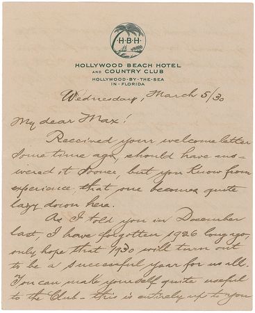 Lot #910 Barney Dreyfuss: Rare letter from the Pirates owner to his Hall of Fame outfielder??Catching & Pitching is as good as any other Club. All they have to do is to hustle from the beginning until the last man is out? - Image 1