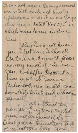 Lot #909 Eddie Collins Handwritten Letter Signed - Image 2