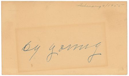 Lot #933 Cy Young Signature - Image 1