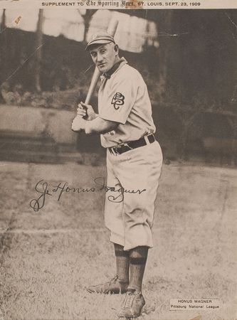 Lot #928 Honus Wagner: Extremely desirable 1909 Sporting News premium - Image 1