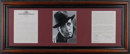 Lot #812 Humphrey Bogart: Despite his fame, Bogart must furnish his own wardrobe ?of the highest mode and taste? for 1952?s Deadline USA - Image 1