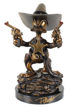 Lot #565 Carl Barks: Stunning bronze of the ?Sheriff of Bullet Valley? - Image 1