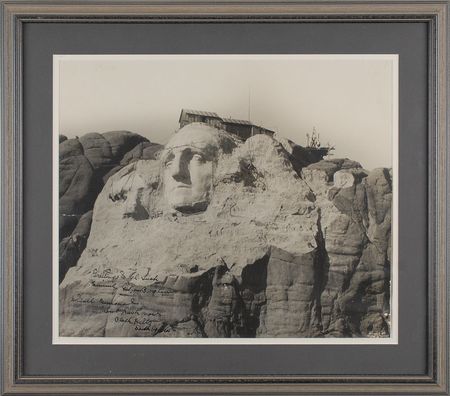 Lot #523 Gutzon Borglum: Magnificent oversized portrait of Rushmore’s Washington - Image 1