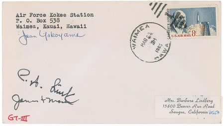 Lot #450 Neil Armstrong: Desirable 1965 Hawaiian tracking station cover - Image 2
