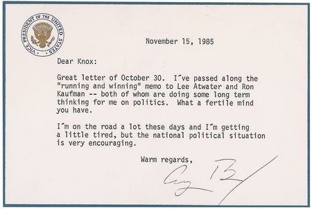 Lot #119 George Bush Typed Letter Signed - Image 1