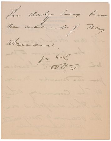 Lot #418 Philip H. Sheridan Handwritten Letter Signed - Image 2