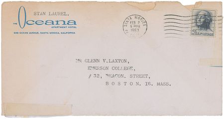 Lot #881 Stan Laurel Typed Letter Signed - Image 2