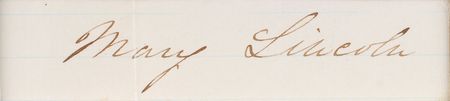 Lot #30 Mary Todd Lincoln Signature - Image 2