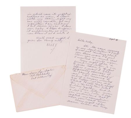 Lot #742 Janis Joplin: ?It?s right at bedtime as now, I close both my doors, light my one silly candle, get my cigarettes & an ashtray & sit down with you? - Image 1