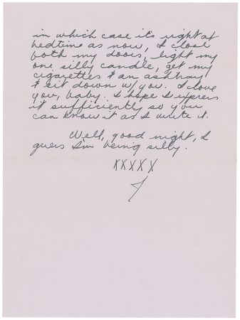 Lot #742 Janis Joplin: ?It?s right at bedtime as now, I close both my doors, light my one silly candle, get my cigarettes & an ashtray & sit down with you? - Image 3