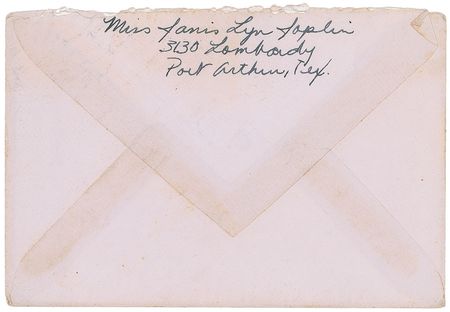 Lot #742 Janis Joplin: ?It?s right at bedtime as now, I close both my doors, light my one silly candle, get my cigarettes & an ashtray & sit down with you? - Image 5