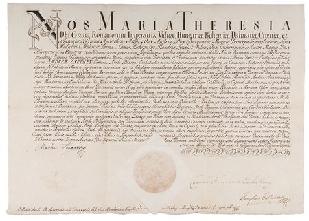 Lot #255 Maria Theresa Signed Document - Image 1