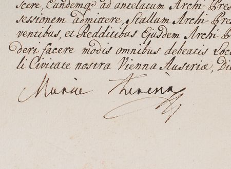 Lot #255 Maria Theresa Signed Document - Image 2
