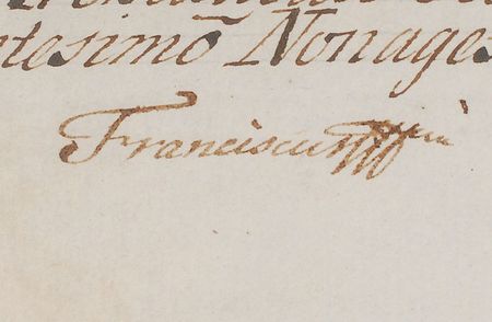 Lot #244 Emperor Francis II Signed Document - Image 2