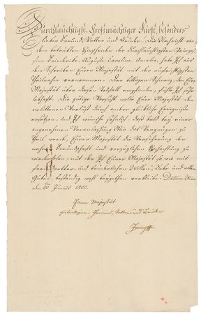 Lot #242 Emperor Francis II Signed Letter - Image 1