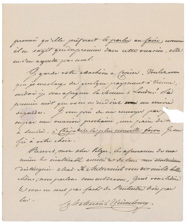 Lot #231 Klemens von Metternich Handwritten Letter Signed - Image 3