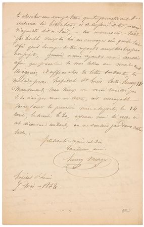 Lot #618 Henri Murger: The exceedingly rare French writer critiques Hugo’s play - Image 4