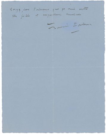 Lot #682 Francis Poulenc Handwritten Letter Signed - Image 2