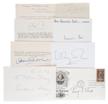 Lot #656 Nobel Prize Winners Signatures - Image 1