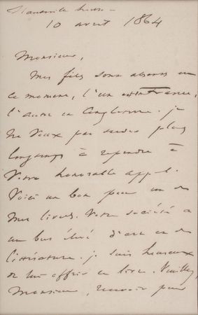 Lot #605 Victor Hugo: Supporting ?lofty goals of art and literature? with a book donation two years after Les Mis - Image 2