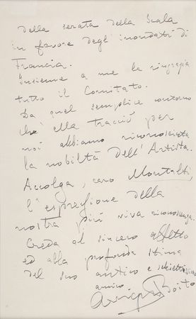 Lot #698 Arrigo Boito Handwritten Letter Signed - Image 3