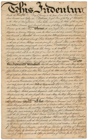 Lot #345 Charles Thomson Signed Document - Image 1