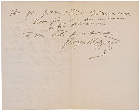 Lot #664 Georges Bizet Handwritten Letter Signed - Image 2